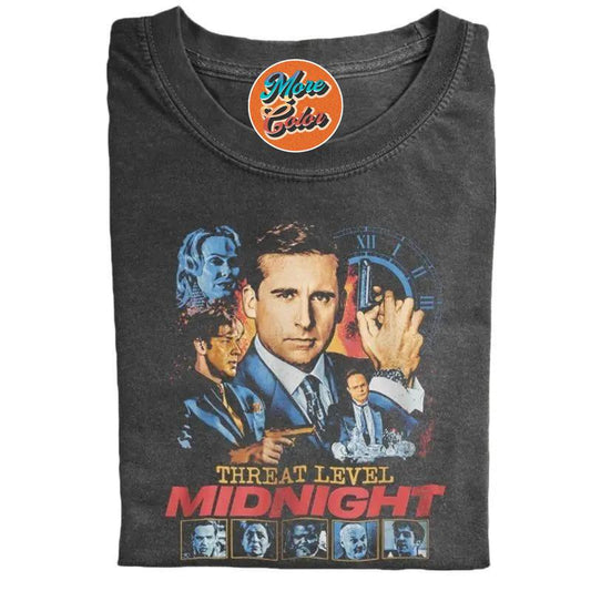 The Office Threat Level Midnight Vintage Shirts, Cotton Unisex T-Shirt, Crew Neck, Size S- 3XL, Menswear Top, Womenswear Top Underwear Streetwear