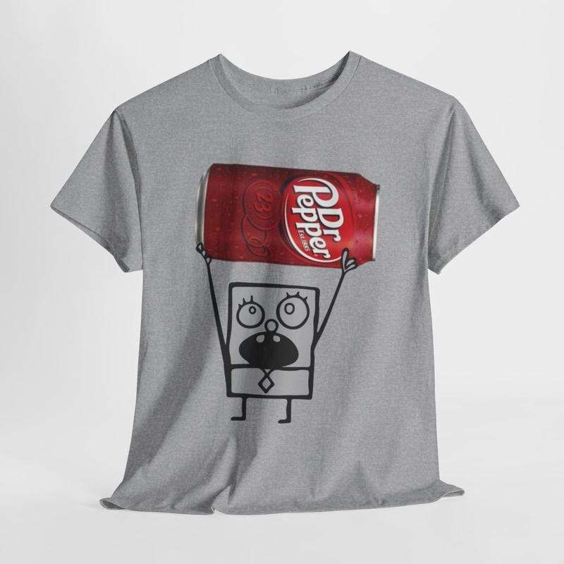 Dr Pepper Doodle Bob Unisex Heavy Cotton Tee