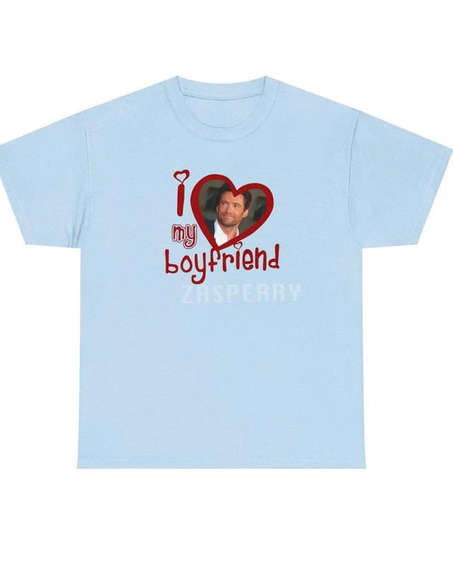 I love My Boyfriend Hugh Jackmann Baby Tee For Girl, For Fan Cotton Fabric