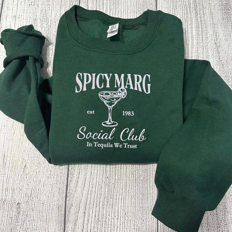 Spicy Margarita Social Club Crewneck - Trendy Margarita Sweatshirt