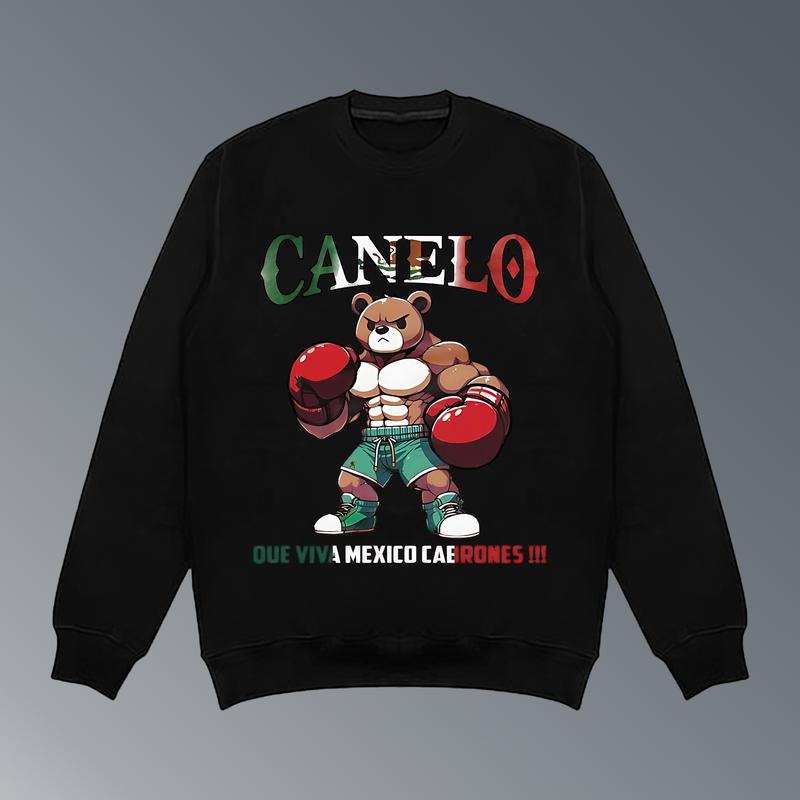 NICE CANELO BEAR QUE VIVA MEXICO CABRONES TEE, Boxing T-shirt, Boxer Tee, Sports Shirt, UFC Shirt, Gift for Him Gift For Her Streetwear