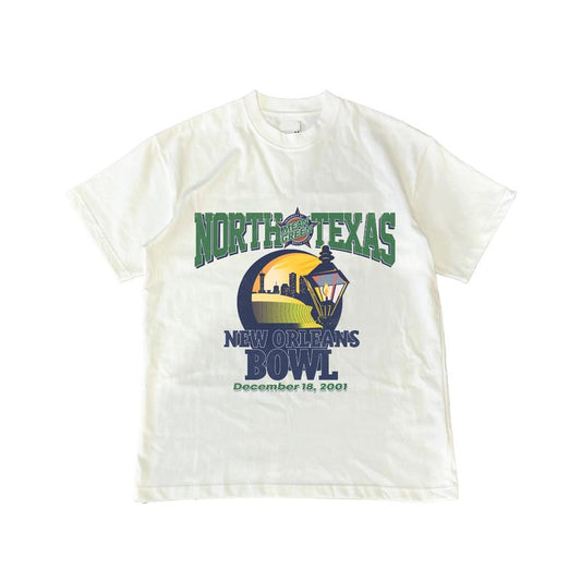 Vintage North Texas Mean Green New Orleans Bowl 2001 T-Shirt Cotton Short-sleeve Retro Streetwear Tshirt Menswear Top unisex t-shirt