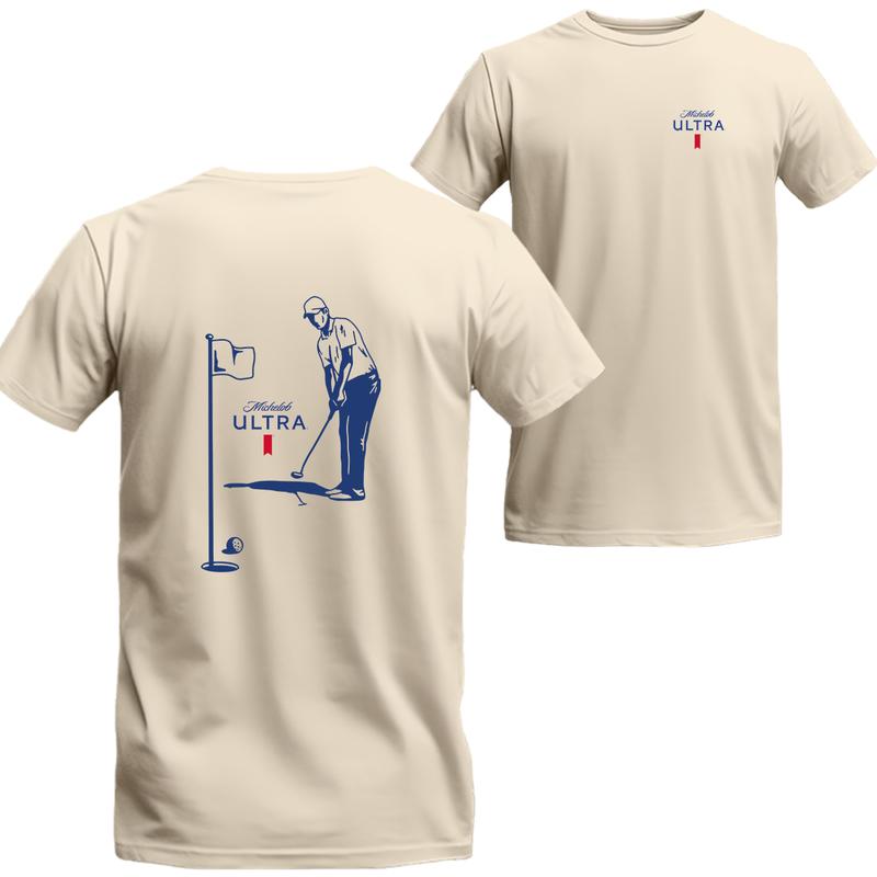 Michelob Ultra Golfing T-Shirt 2 Side, Michelob Short Sleeve Tee, Unisex Shirt