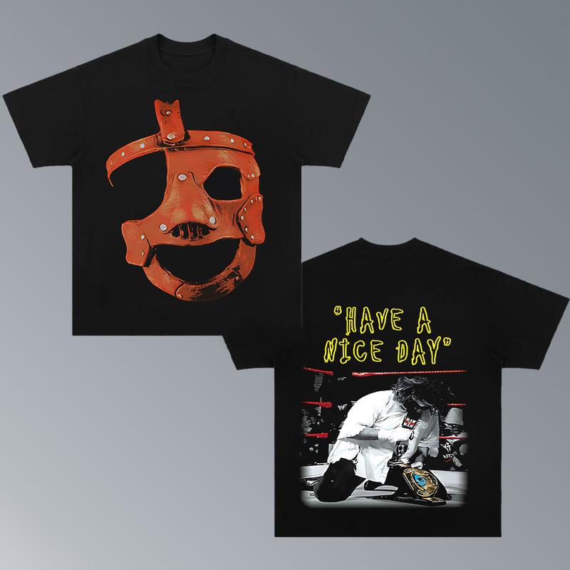 MANKIND V2 TEE, Wrestling Graphic Tee, Sports T-shirt, Athlete Shirt, Wrestling Gift, Fitness Tee Crewneck Clothing Cotton Menswear