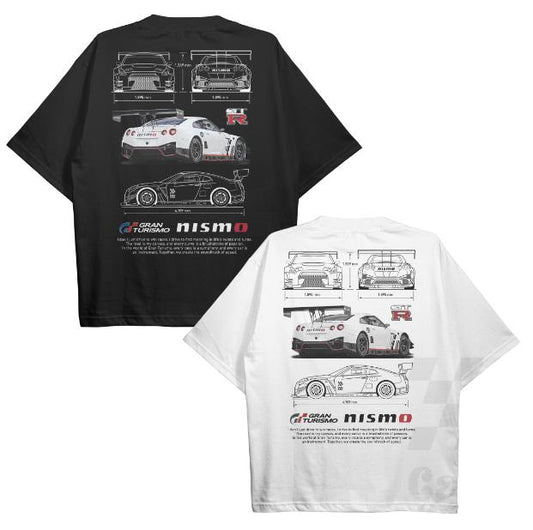 Drive in Style Car-Themed T-Shirts, Gran Turismo GTR Nismo T-Shirt, Gran Turismo GTR Nismo Technical Specs T-Shirt, Racing Sport Car Shirt Menswear