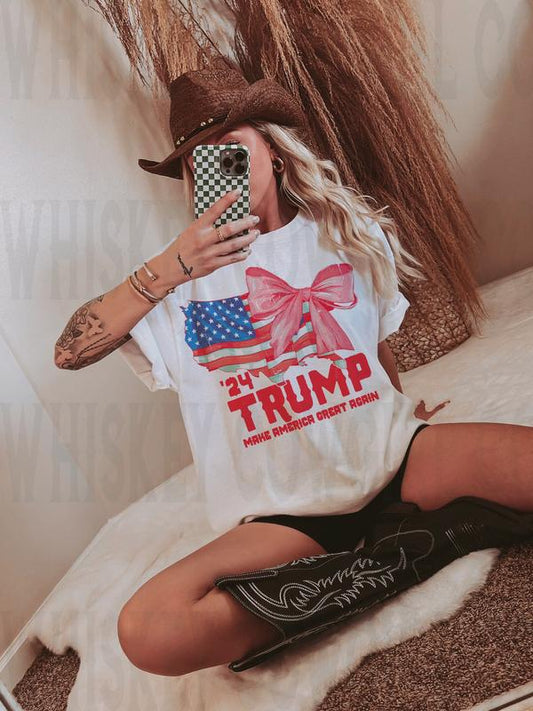 Trump Tee Trump T-shirt  MAGA Trump 2024 Size up for . Top Womenswear, trump shirts for sale Casual Shortsleeve Comfort Tshirt