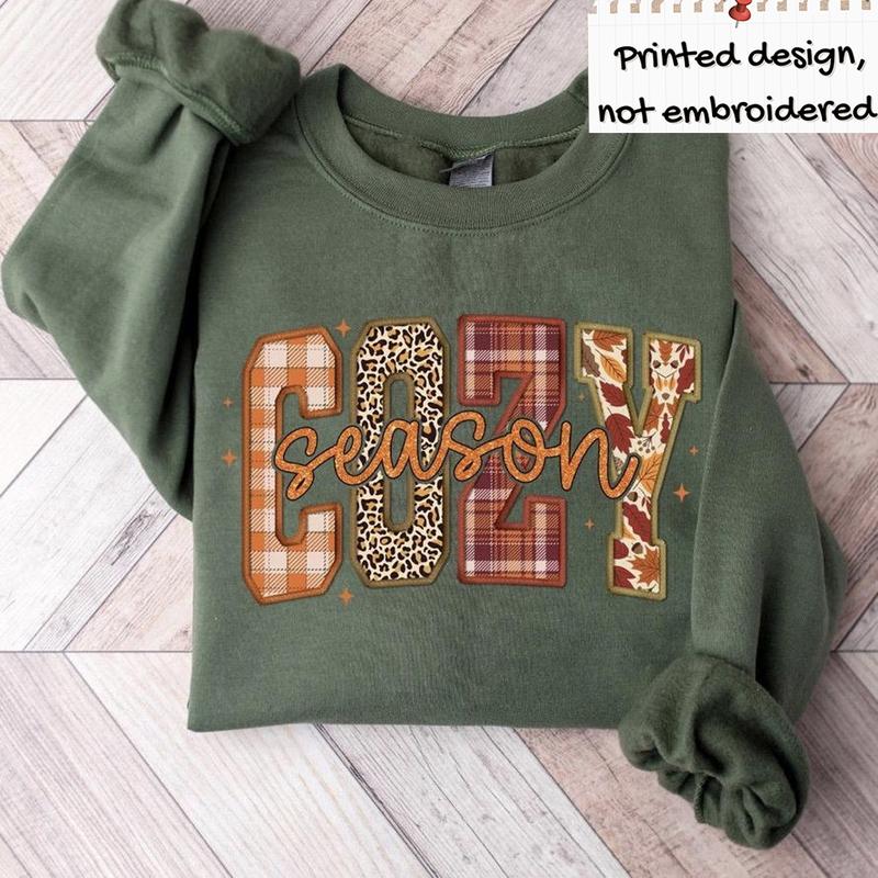 Cozy Season Sweatshirt, Women Fall Shirt, Christmas Shirts, Retro Fall Sweatshirt, Womens Fall Shirt, Get Cozy Sweatshirt, Christmas Gifts