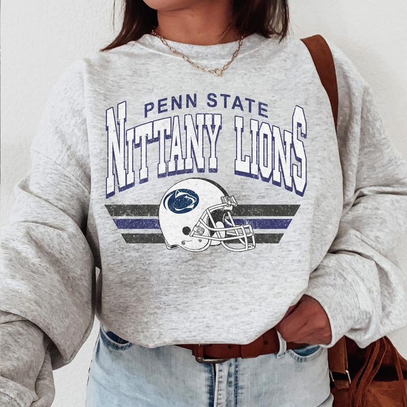 38. Penn State Nittany Lions Vintage NCAA Sweatshirt, University Team Apparel, Classic Football Gear for Fans