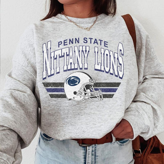38. Penn State Nittany Lions Vintage NCAA Sweatshirt, University Team Apparel, Classic Football Gear for Fans