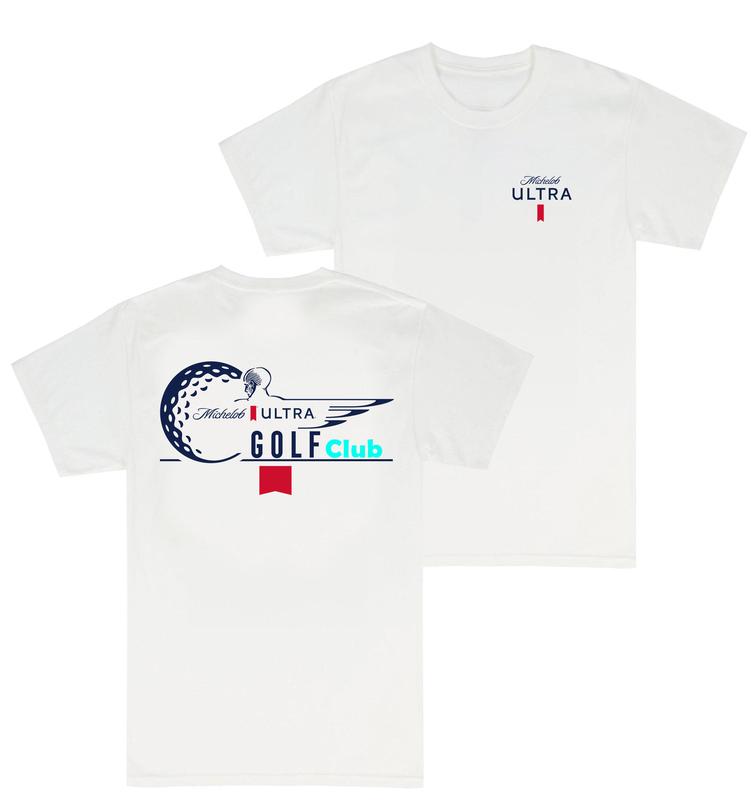Michelob Ultra Golf Club Tee - 2 Side - Shades For Everyone - Every Size, Every Body - Modern Fit - Style Selections - Universal Style Options