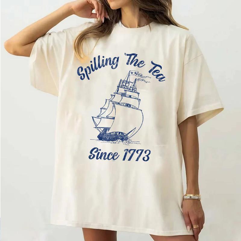 Fun 4th Of July Spilling The Tea Since 1773 History Teacher T-Shirt Unisex Classic Cotton