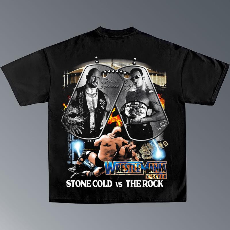 WRESTLEMANIA 17 TEE, Wrestling Graphic Tee, WWE Tee, Sports T-shirt, Athlete Shirt, Wrestling Gift Streetwear Crewneck Clothing