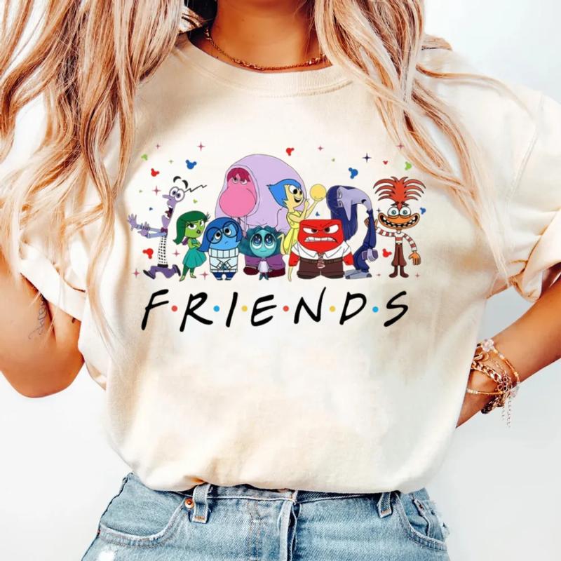 Friends Shirt, Characters 2024 Shirt, Joy Sadness Anger Anxiety Envy Shirt, Wdw Trip Tee, Gift For Fan, Cartoon Shirt, Trending Tee, Unisex Short Slee