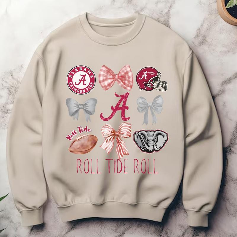 Roll Tide Roll Alabama Crimson Tide Sweatshirt, Alabama University Football Game Day Shirt, Full Sizes, Full Colors
