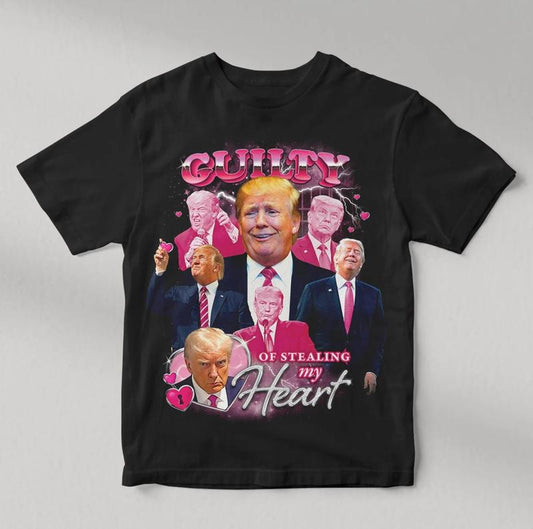 Guilty Of Stealing My Heart Bootleg Mugshot Retro Shirt Merch Streetwear Graphic Menswear Top