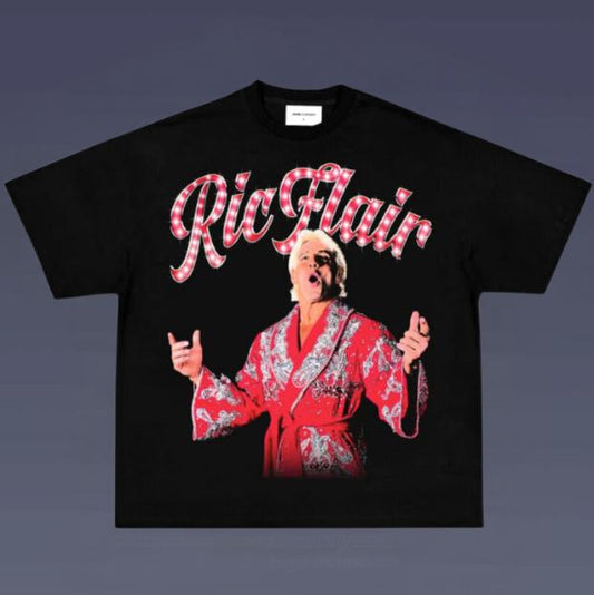 VINTAGE TEE  RIC FLAIR, Prints Vintage T-Shirt, Wrestler Shirt, WWE Shirt, Vintage Graphic Tee, Unisex T-Shirt, Gift For All Top Menswear