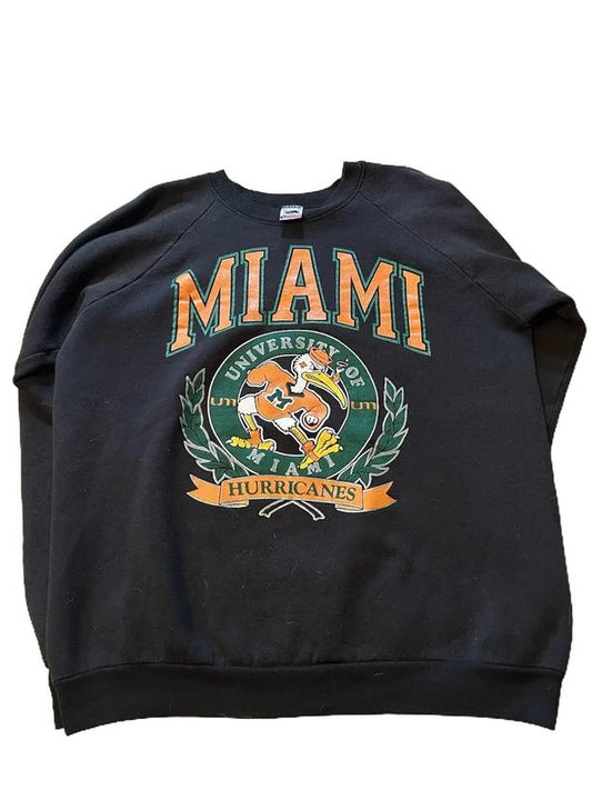 Vintage Miami Hurricanes Crewneck 90s Unisex t-shirt, sweatshirt, hoodie Cotton Menswear