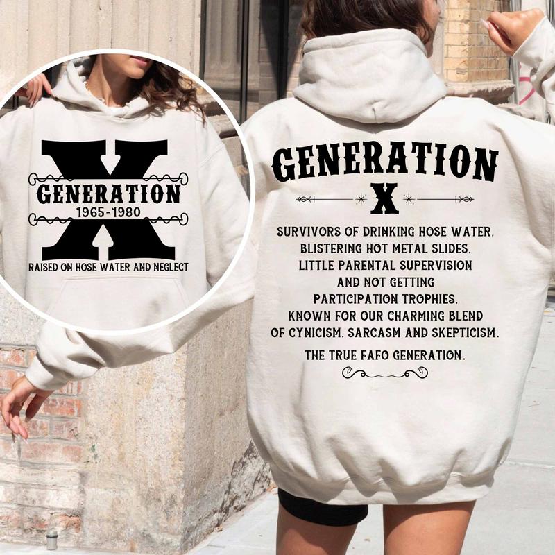 Gen X Raised On Hose Water Shirt FAFO Two Side, Classic GenX Humor T-Shirt For Proud Generation X Members