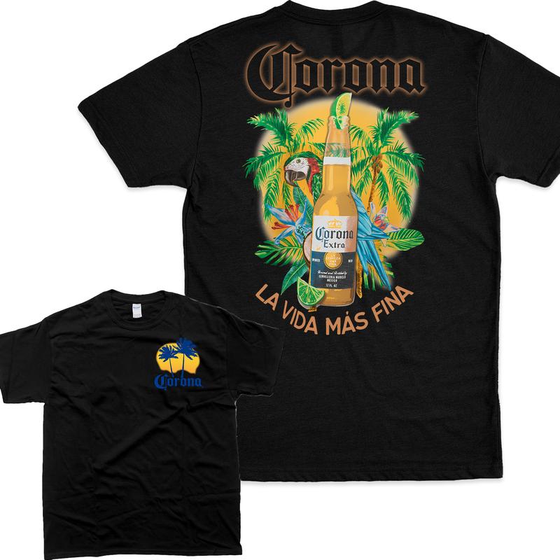 Corona Extra La Vida Mas Fina Bottle T-shirt, Fashion For All Tastes, Gildan Unisex Tee Casual Menswear