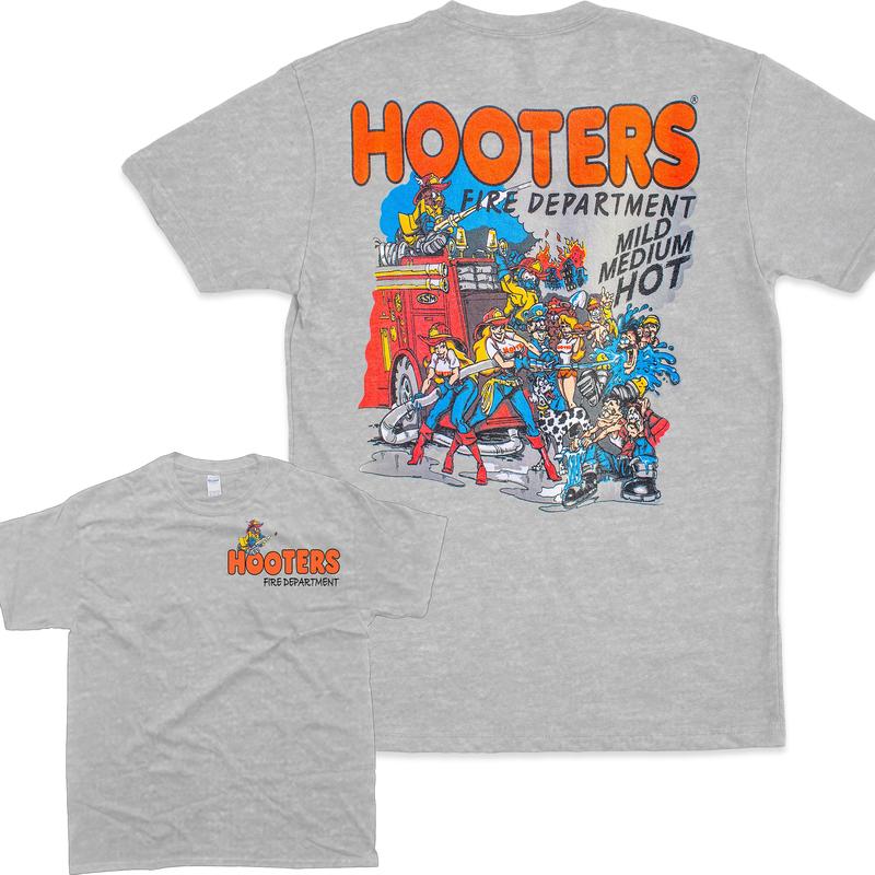 Hooters Fire Department T-Shirt, Shirt For Womens, Mens Menswear Top Stylish Underwear Tshirt Streetwear Human Tropical