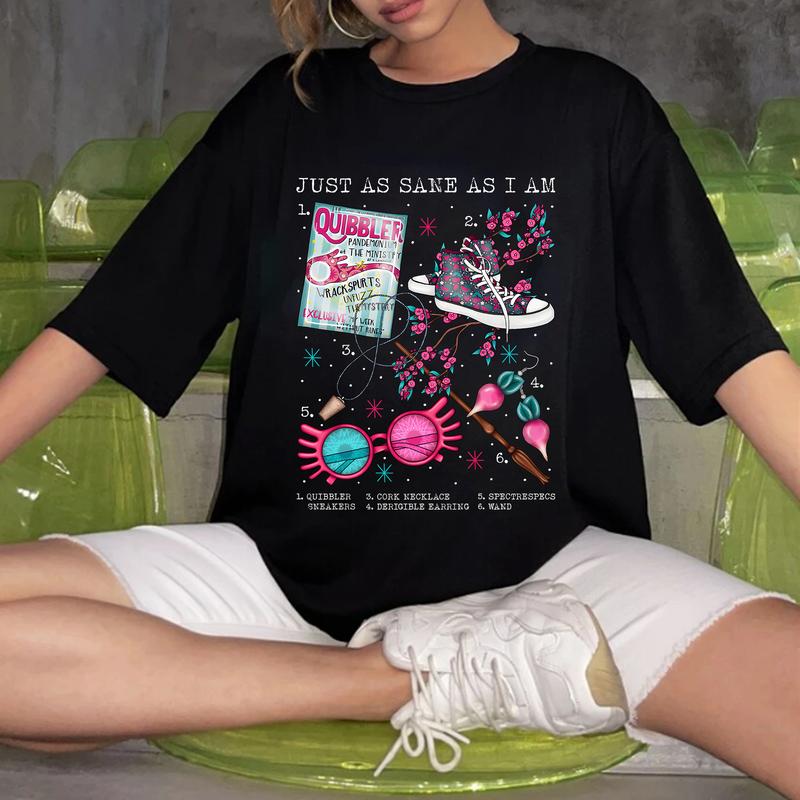 HP Luna You Are Just As Sane As I Am Sweatshirt Hoodie Shirt, gift for fan Cotton Relaxed Fit Sweaters Tee