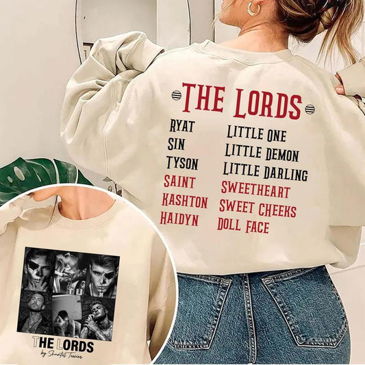 The LORDS Book Boys 2 Sides Sweatshirt, Shantel Tessier Merch, LORDS Series Book Shirt, Dark Romance Shirt, Book Lover Shirt, Bookish Merch, Booktok S