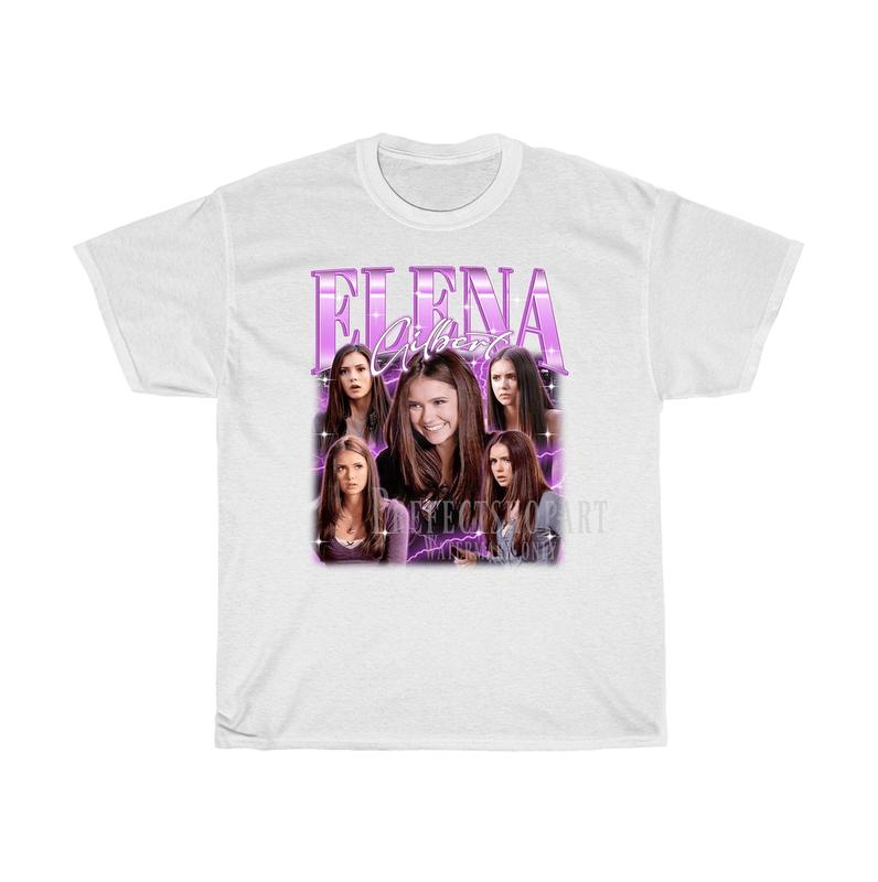 ELENA GILBERT Shirt, Elena Gilbert Homage T-Shirt, Nina Kamenova Dobreva Canadian Actress Vintage Merch, The Vampire Diaries Tee Fan Gift, Unisex Cott