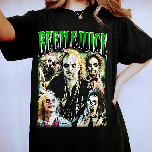 Limited Beetlejuice Vintage T-Shirt, Shirt Gift for Women and Men Unisex T-Shirt Cotton Womenswear Baggy Comfort