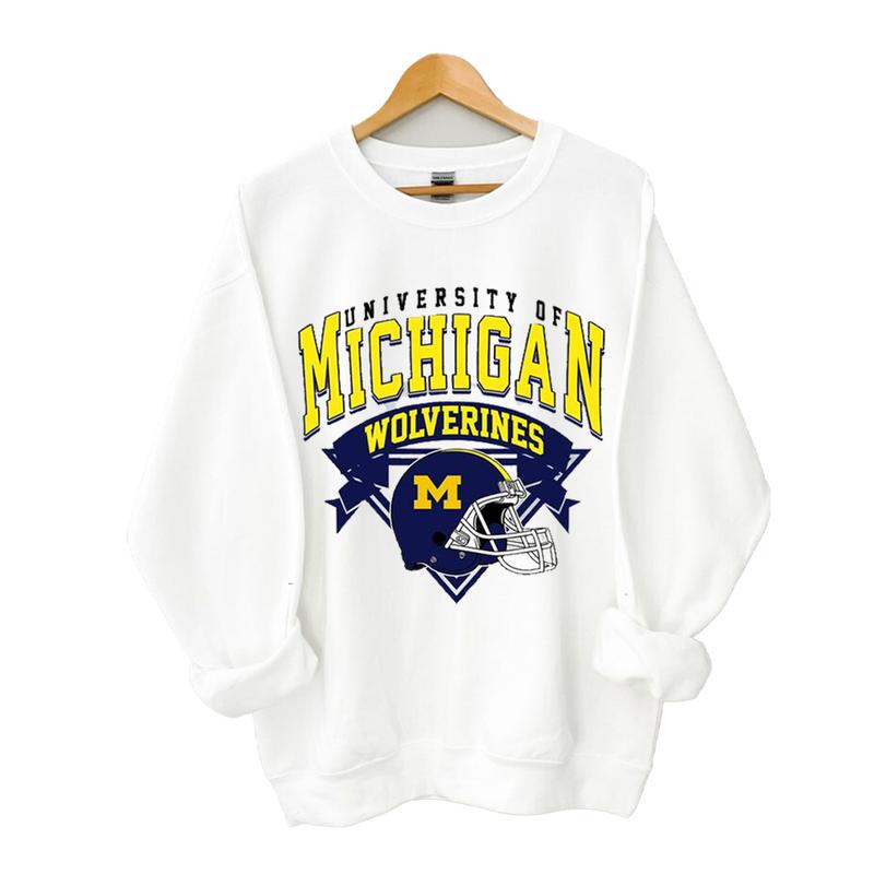 Vintage Football NCAA Sweatshirt - Classic Sport Sweatshirt for Football Fans - All Teams NCAA - Cotton, College Sweatshirt Jersey Knit