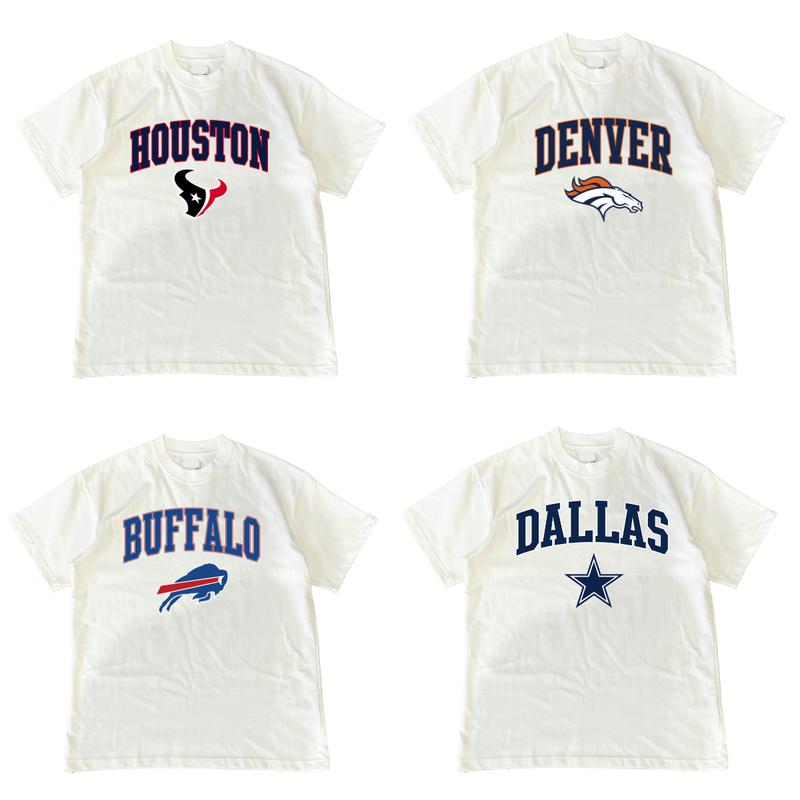 WHITE T-shirt Vintage 90s All Team Football Game Day Shirt, Team Unisex Shirt Gift Football Fan Pullover Menswear Tops Man