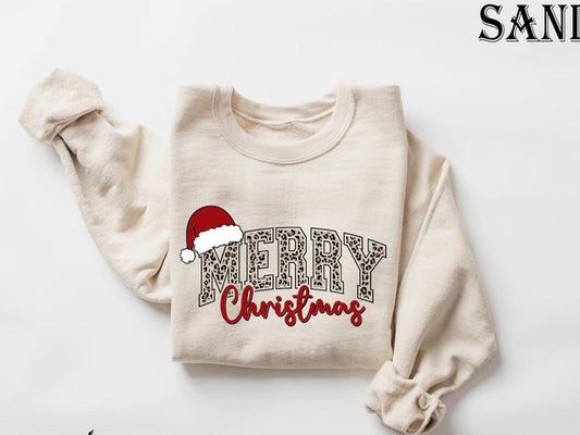 Merry Christmas Cute Winter ShirtSweatshirtHoodie, Retro Crewneck, Gift For Xmas, Cotton, Womenswear Tops