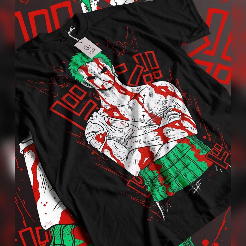 Zoro One Piece Anime Manga Pirate Unisex Tshirt Menswear Top