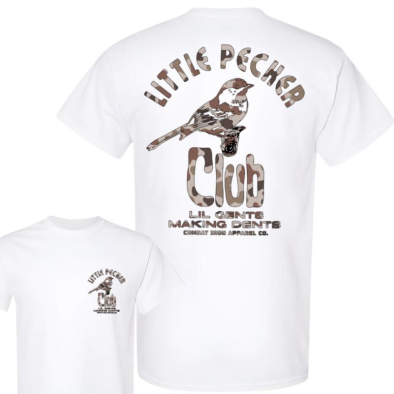 Little Pecker Club Camo T-shirts , LITTLE PECKER CLUB SHIRT - 2side  ,T-shirt For Men , Gift For men, Funny tee, Camo shirt Classic Cotton