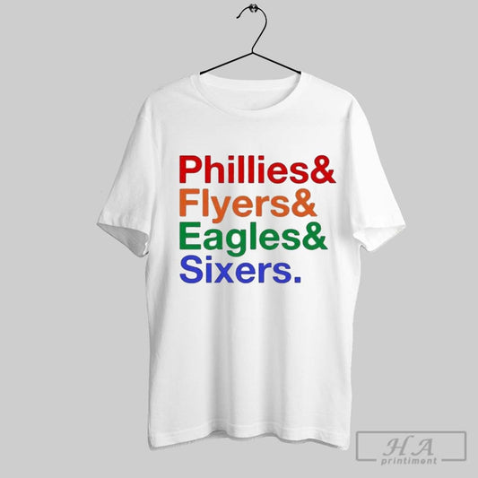 Philadelphia Phillies Flyers Eagles And Sixers Philly Teams T Shirts