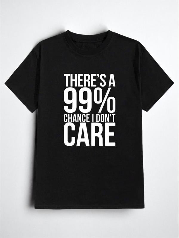 Men's Letter & Figure Print Round Neck Tee, Casual Streetwear Short Sleeve Crewneck T-shirt, Graphic Tees, Summer Clothes, Back to School Tee,Â Men's R