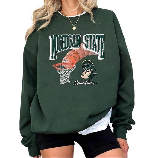Retro 90s Michigan State University MSU Spartans Unisex t-shirt, sweatshirt, hoodie Cotton Menswear