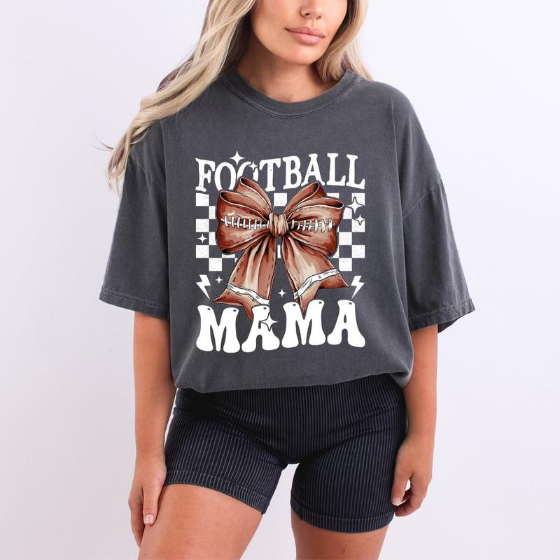 Coquette Football Mama Shirt, Game Day Shirt, Football Coquette Bow Sweatshirt,Football Season Tee, Fall Football Season Shirt, coquette football