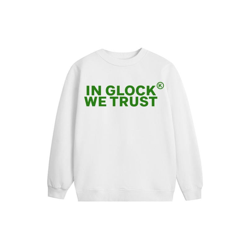 IN GLOCK WE TRUST 2 side Hoodie,Design color Green, Hoodie For Men, Menswear Top , GIft For Men,Full color,Hoodie & sweaters