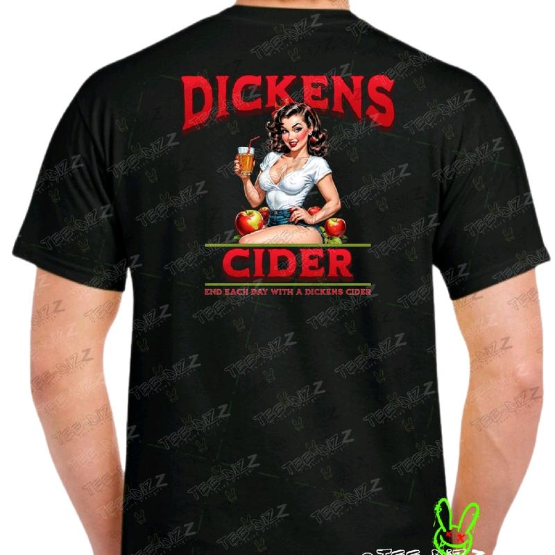 Dickens Cider Men's funny T-shirt- Humor menswear Crewneck Casual Top