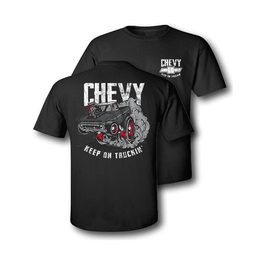 Youth Chevrolet Keep on Truckin' T-Shirt â€“ Vintage Cotton Crewneck Top for Casual Fans