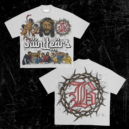 Y2K Graphic Saint Tears Personalize Printed Tshirt Casual Cotton