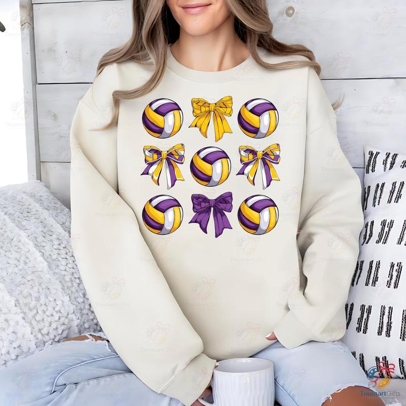 Coquette Volleyball Bow Shirt Bundle, Cute Volleyball Girly Bow Tee, Volleyball Mom