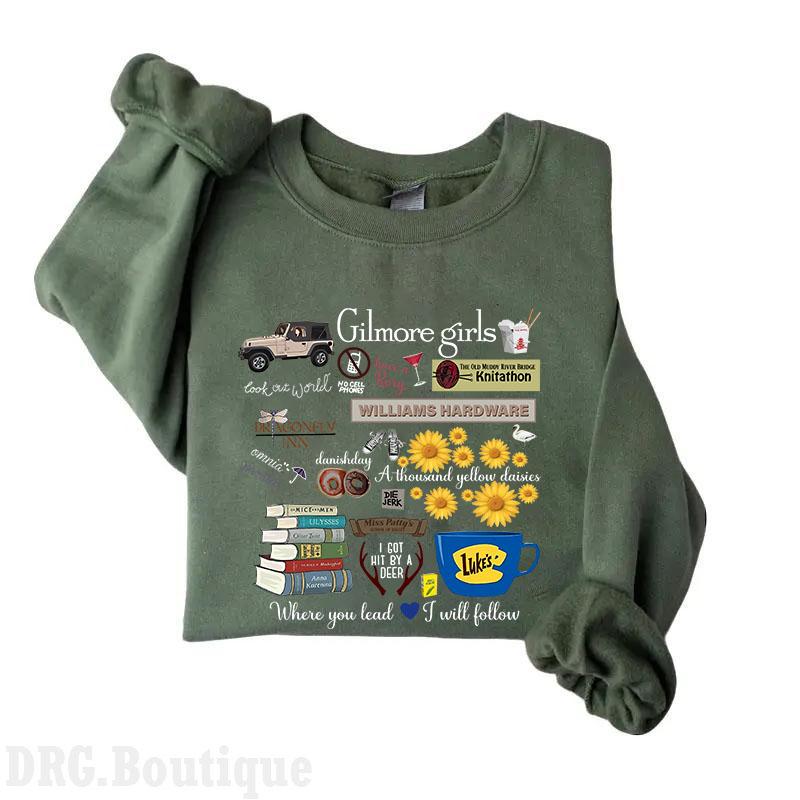 Gilmore Girls Collection Sweatshirt, Star Hollow Gilmore Girls Fall Merch Women's Shirt, Halloween Gift Sweatshirt Cotton Fit