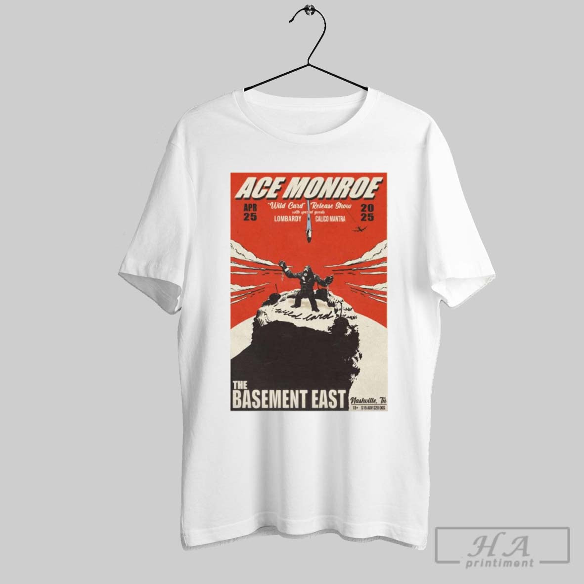 Poster Ace Monroe April 25 2025 The Basement East Nashville Tn T Shirt