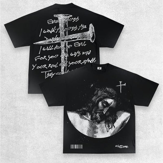 Y2K Graphic Warzone Praise God Personalize Printed Tshirt Casual Cotton