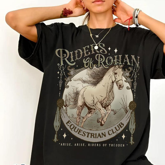 Riders Of Rohan Equestrian Club T-Shirt, Lotr Fantasy Merch, Lotr Jrr Tolkien Book Lover Gift, Bookish Shirt, Geek Gift, LOTR T-Shirt