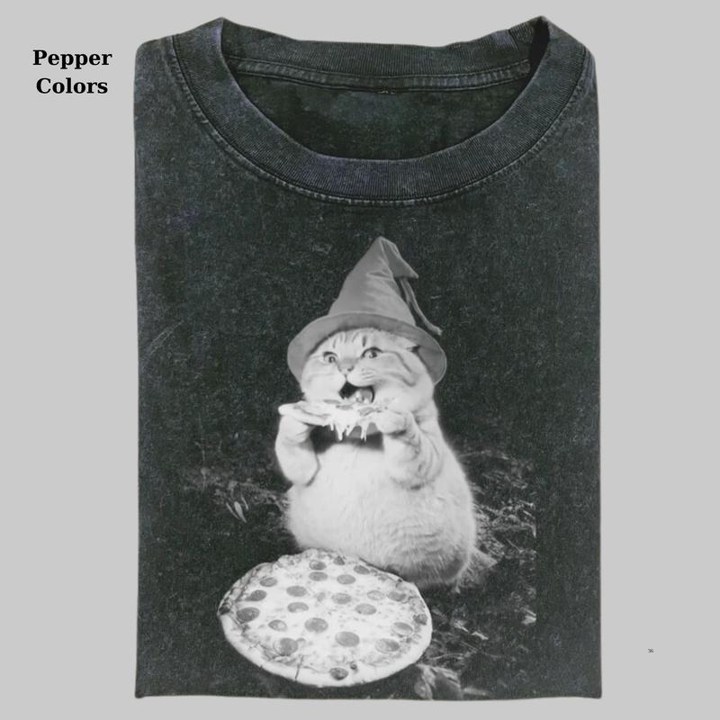 WIZARD CAT Vintage Graphic Tee, Cat Shirt, Harry Potter Shirt, Funny Shirt, Unisex T-Shirt, Menswear Womenswear Streetwear