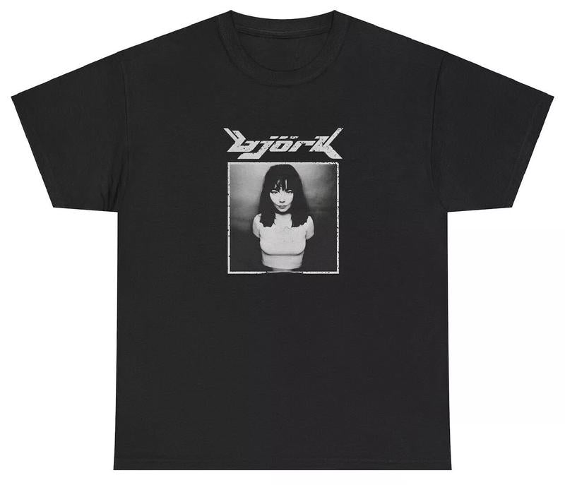 Bjork T Shirt Music Pop Y2K Japanese Fan PJ Harvey Kate Bush The Sugarcubes Cotton T-shirt