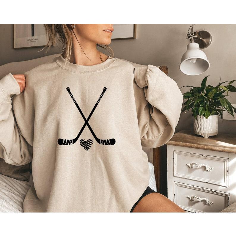 Hockey Sweatshirt, Hockey Mom Crewneck, Hockey Fan, Season Tee, Game Shirt, Mom Gift, Dad Gift