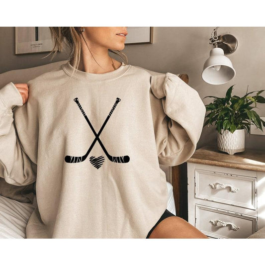 Hockey Sweatshirt, Hockey Mom Crewneck, Hockey Fan, Season Tee, Game Shirt, Mom Gift, Dad Gift